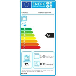 Gorenje BPSA6747DGWI fekete, beépíthető, sütőtér:77L, grill, légkeveréses, sütő