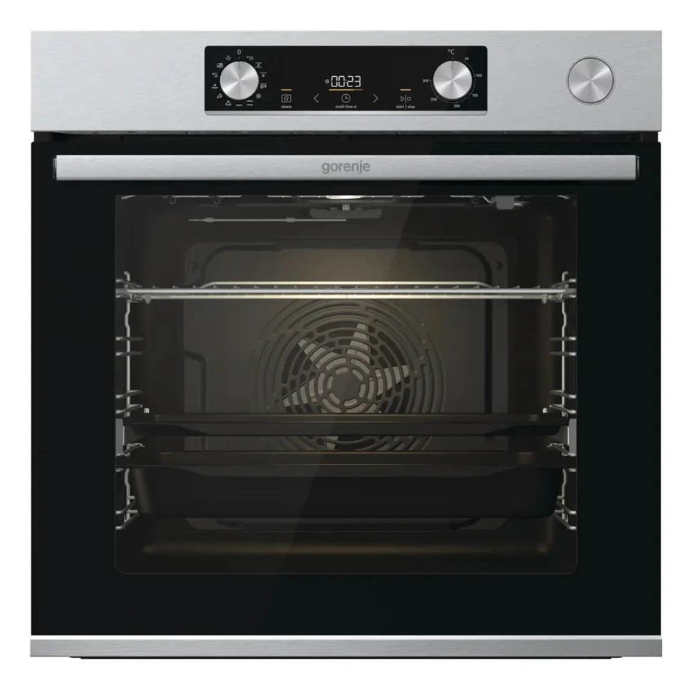 Gorenje BSA6737E15X inox, beépíthető, multifunkciós, 77 l sütő