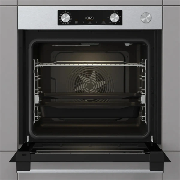 Gorenje BSA6737E15X inox, beépíthető, multifunkciós, 77 l sütő