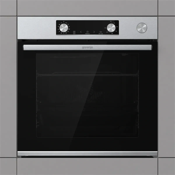 Gorenje BSA6737E15X inox, beépíthető, multifunkciós, 77 l sütő