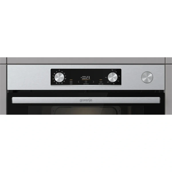 Gorenje BSA6737E15X inox, beépíthető, multifunkciós, 77 l sütő