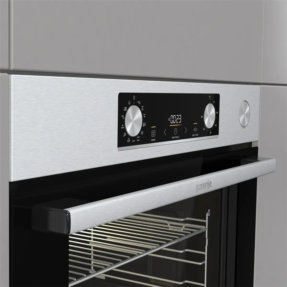 Gorenje BSA6737E15X inox, beépíthető, multifunkciós, 77 l sütő