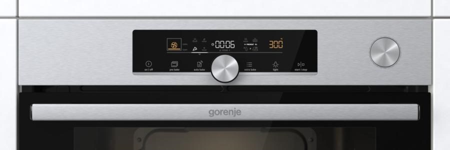 Gorenje BSA6747A04X inox, beépíthető, sütőtér: 77L, grill, légkeverés, hidrolitikus, sütő