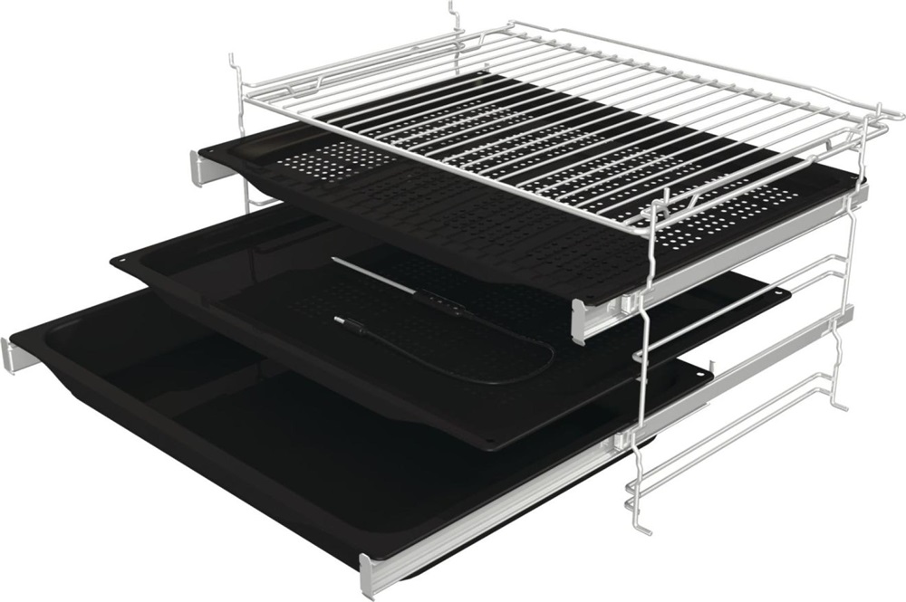 Gorenje BSA6747A04X inox, beépíthető, sütőtér: 77L, grill, légkeverés, hidrolitikus, sütő