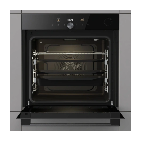 Gorenje BSA6747DGWI fekete, beépíthető, sütőtér:77L, grill, légkeveréses, sütő