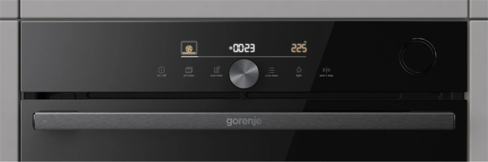 Gorenje BSA6747DGWI fekete, beépíthető, sütőtér:77L, grill, légkeveréses, sütő