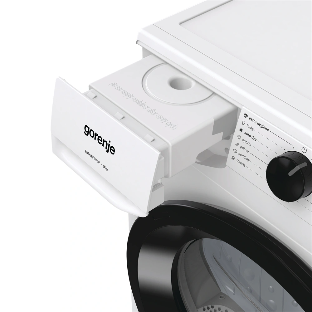 Gorenje D2HNE9D fehér, 9 kg, hőszivattyús, szárítógép (Újszerű)