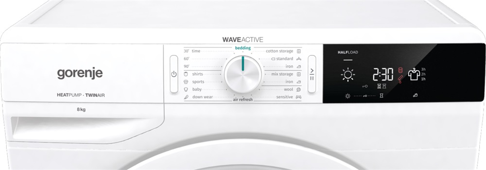 Gorenje DE82/G fehér, 8 kg, hőszivattyús, szárítógép