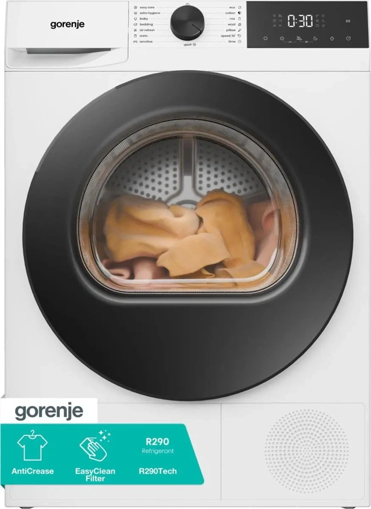 Gorenje DG2P9CP fehér, hőszivattyús, 9 kg, szárítógép