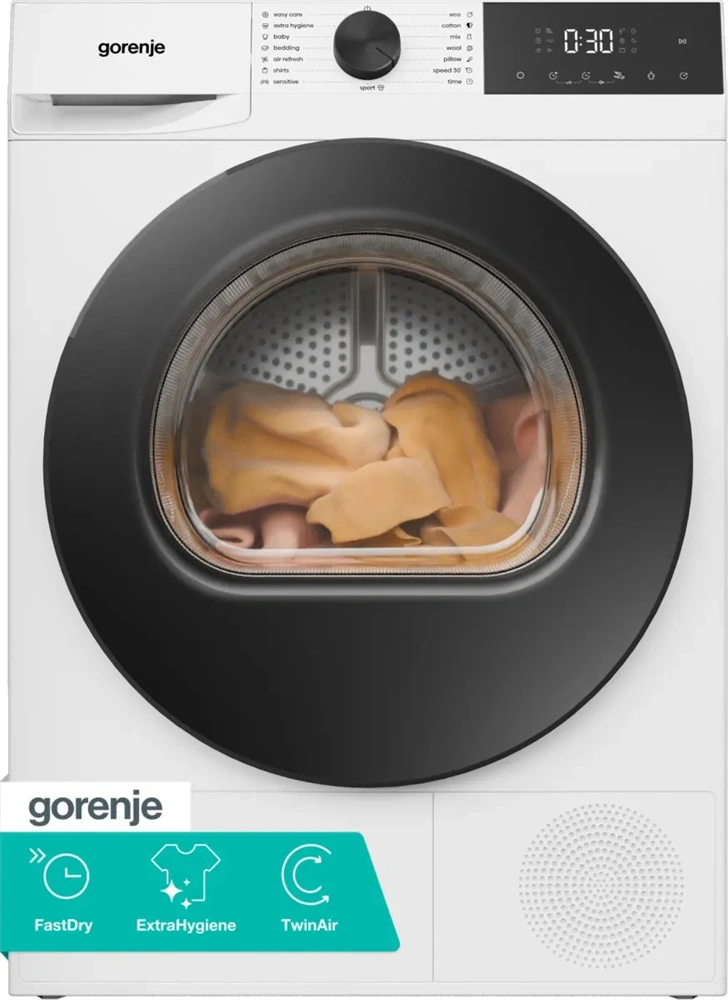 Gorenje DG2P9D fehér, hőszivattyús, 9 kg, szárítógép