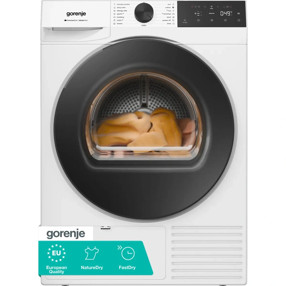 Gorenje DG41DP fehér, hőszivattyús, 10 kg, szárítógép