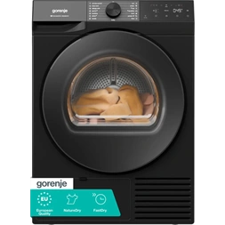 Gorenje DG48DB fekete, hőszivattyús, 8 kg, szárítógép