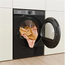 Gorenje DG48DB fekete, hőszivattyús, 8 kg, szárítógép