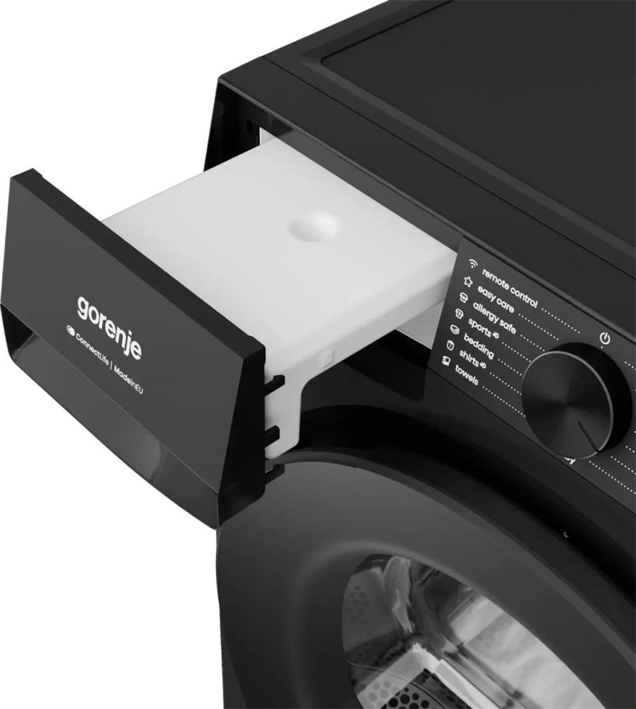 Gorenje DG48DB fekete, hőszivattyús, 8 kg, szárítógép