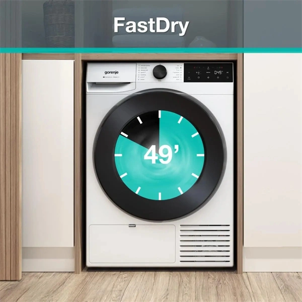 Gorenje DG48DB fekete, hőszivattyús, 8 kg, szárítógép