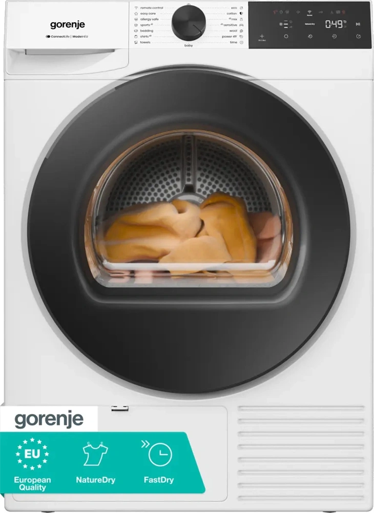 Gorenje DG49CP fehér, hőszivattyús, 9 kg, szárítógép