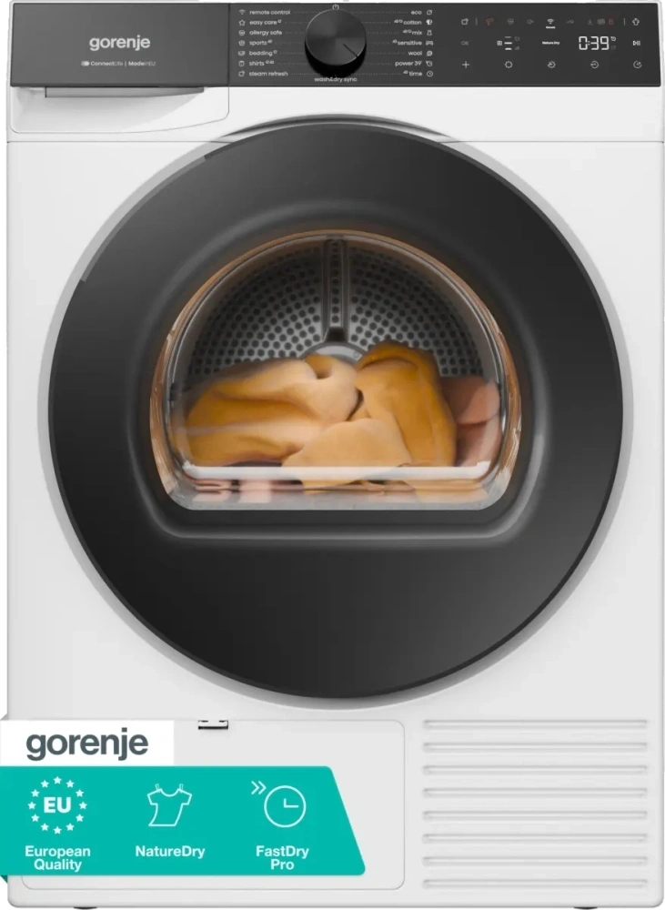 Gorenje DG69CPS fehér, 9kg, hőszivattyús, szárítógép