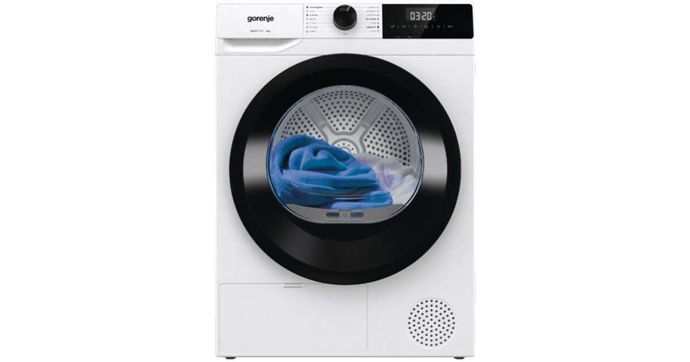Gorenje DHNE82 fehér, 8 kg, hőszivattyús, szárítógép