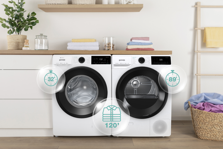 Gorenje DHNE83 fehér, 8 kg, hőszivattyús, szárítógép