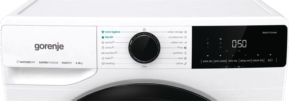 Gorenje DHNE83 fehér, 8 kg, hőszivattyús, szárítógép