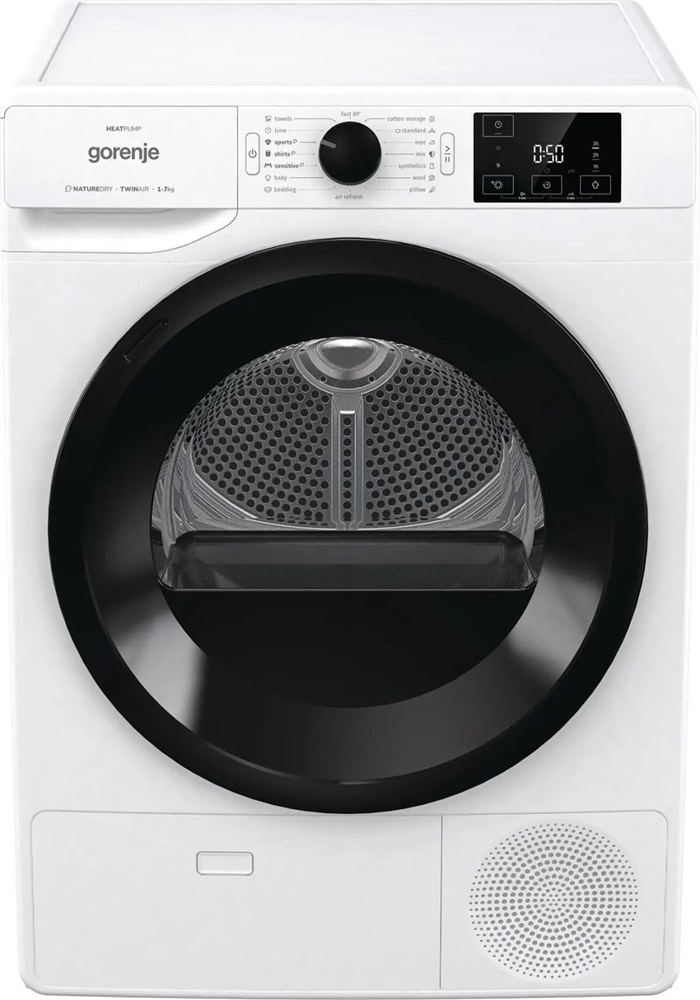 Gorenje DNE72/GN fehér, 7 kg, hőszivattyús, szárítógép (Használt-B)