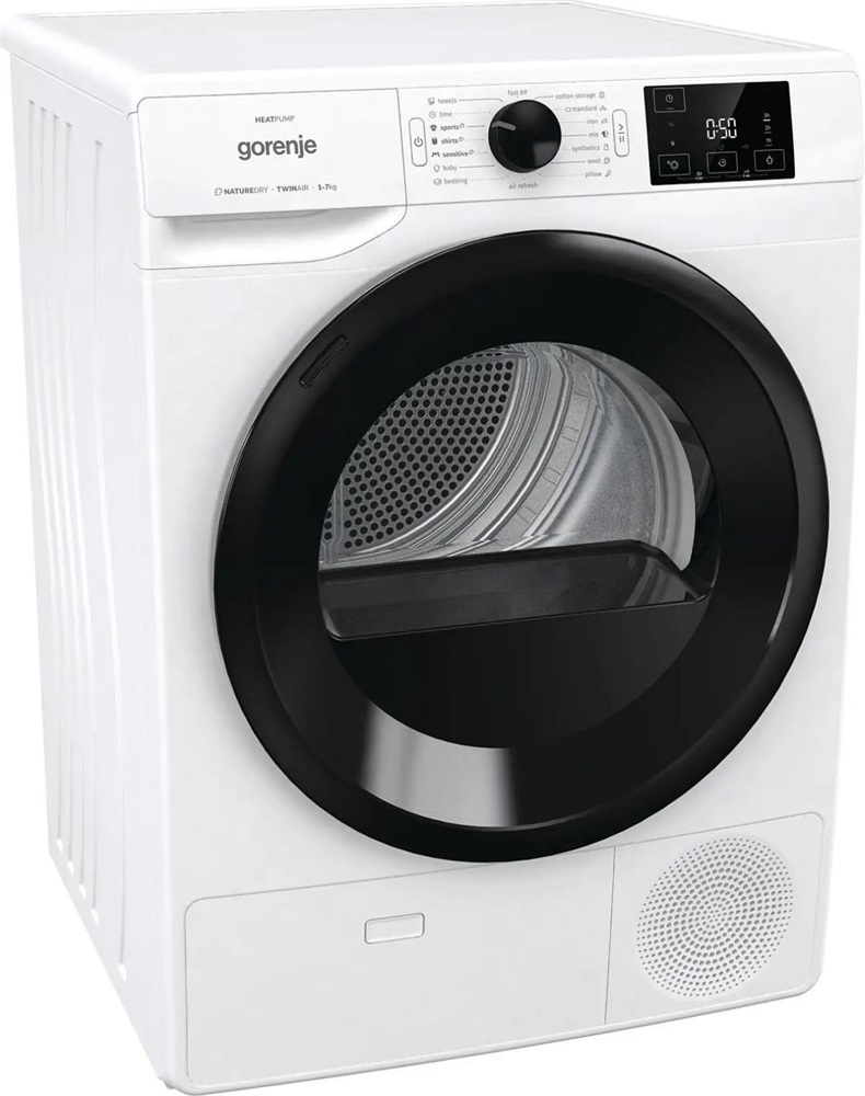 Gorenje DNE72/GN fehér, 7 kg, hőszivattyús, szárítógép (Használt-B)