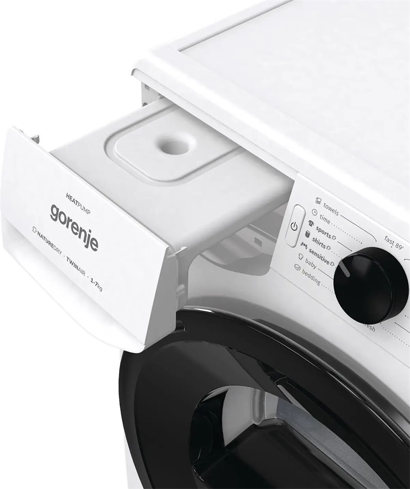 Gorenje DNE72/GN fehér, 7 kg, hőszivattyús, szárítógép (Használt-B)