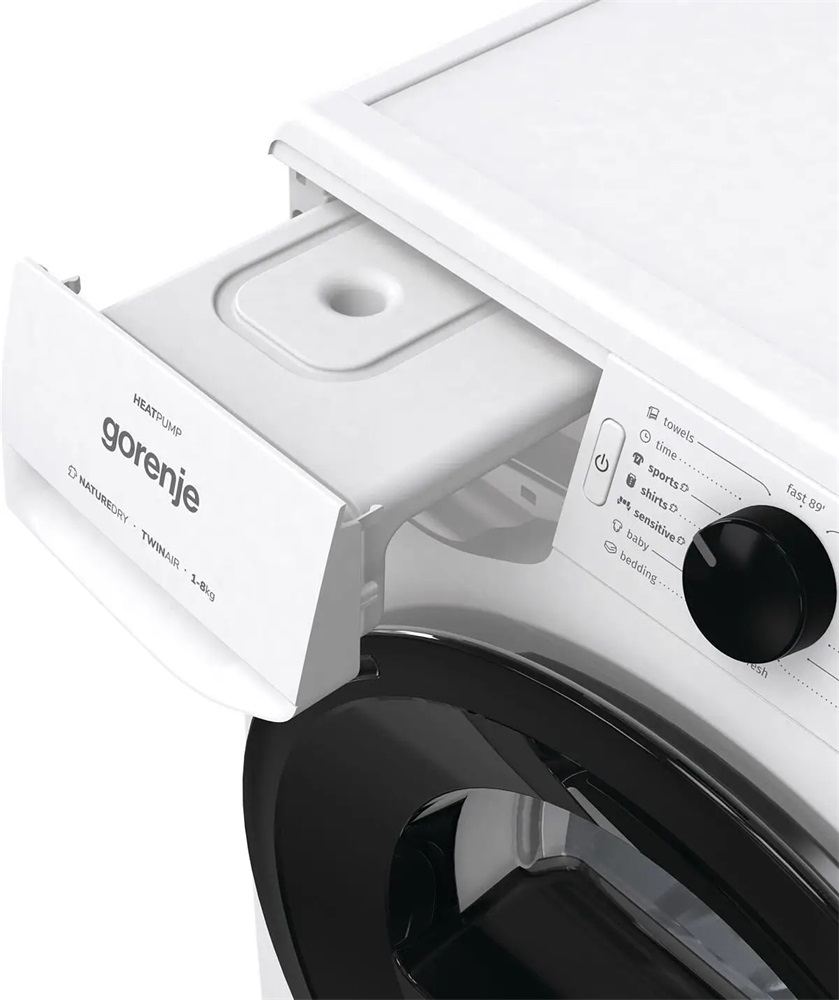 Gorenje DNE82/GN fehér, 8 kg, hőszivattyús, szárítógép (Újszerű)