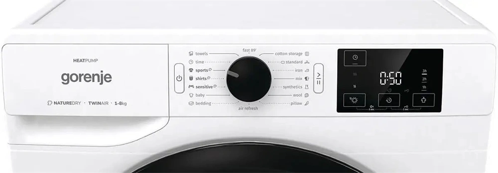 Gorenje DNE82/GN fehér, 8 kg, hőszivattyús, szárítógép (Használt - B)
