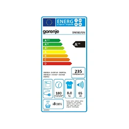 Gorenje DNE82/GN fehér, 8 kg, hőszivattyús, szárítógép (Használt - B)