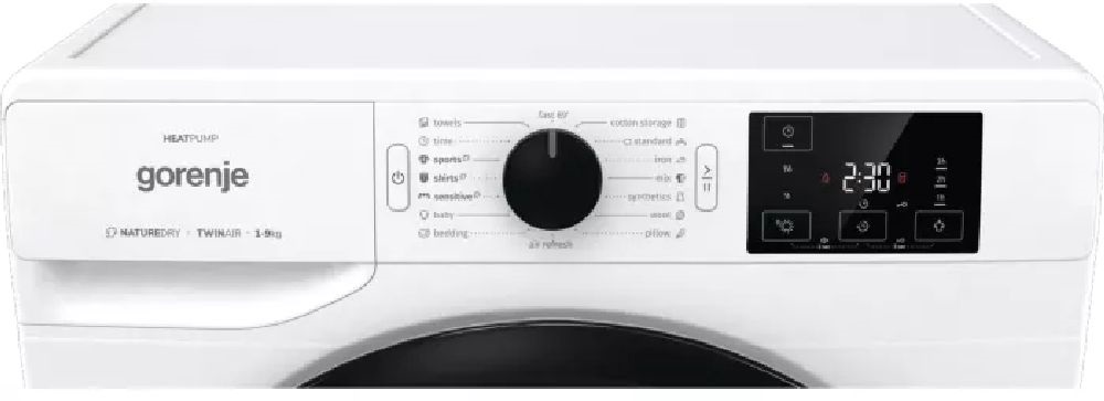 Gorenje DNE92/GN fehér, 9 kg, hőszivattyús, szárítógép