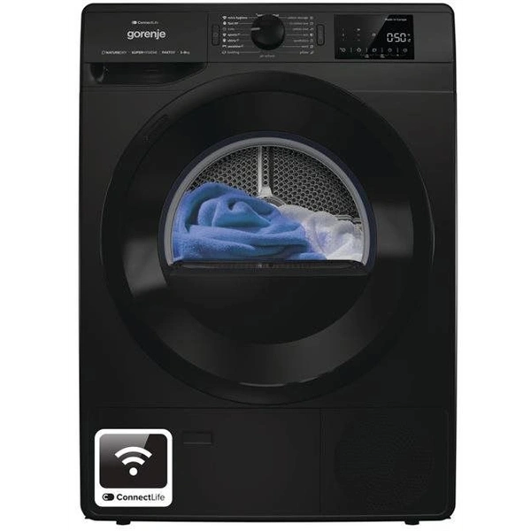 Gorenje DPNE82GNLWIFI/B fekete, 8kg, hőszivattyús, szárítógép