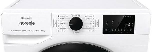 Gorenje DPNE83/GNLWIFI fehér, 8 kg, hőszivattyús, szárítógép