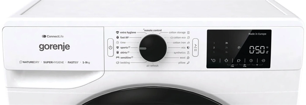 Gorenje DPNE92/GNLWIFI fehér, 9kg, hőszivattyús szárítógép