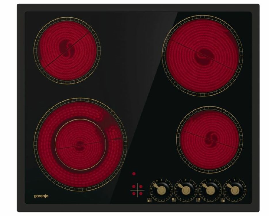 Gorenje EC642CLB fekete, beépíthető, elektromos üvegkerámia, főzőzóna: 4, beépíthető méret: 56cm, főzőlap