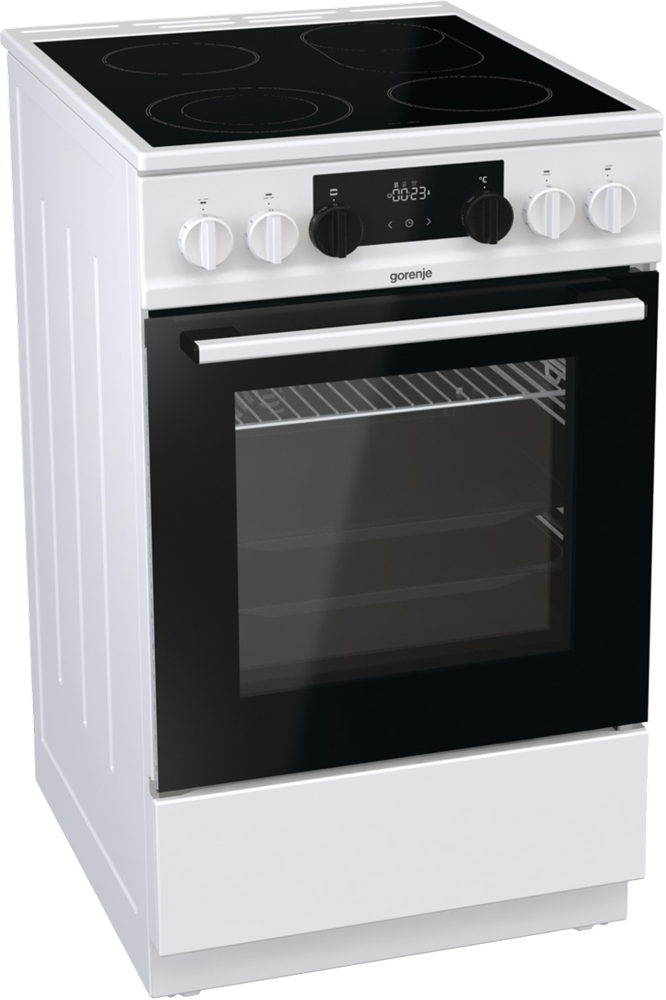 Gorenje ECS5350WA fehér, szabadonálló, kerámialapos, elektromos, főzőzóna: 4, sütő:70L, grill, tűzhely