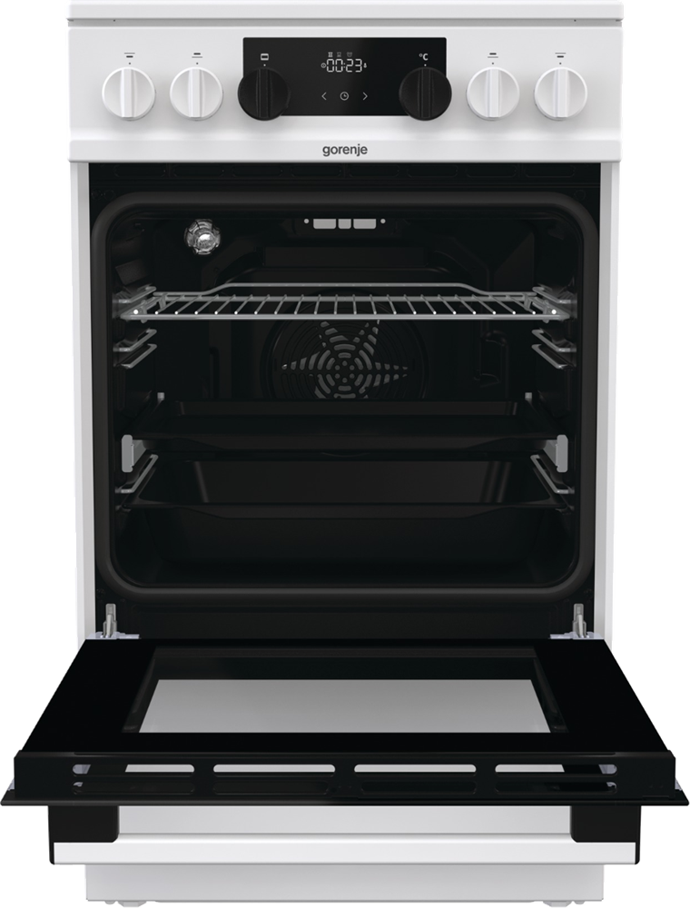 Gorenje ECS5350WA fehér, szabadonálló, kerámialapos, elektromos, főzőzóna: 4, sütő:70L, grill, tűzhely