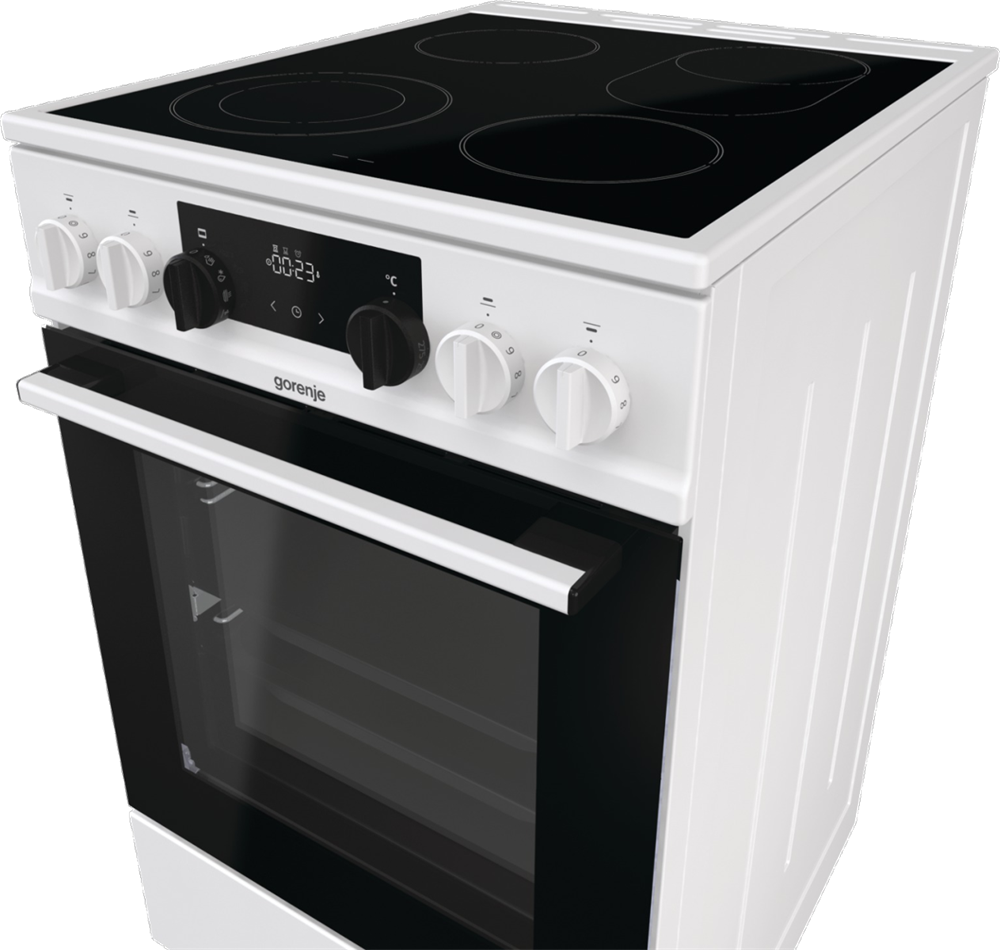 Gorenje ECS5350WA fehér, szabadonálló, kerámialapos, elektromos, főzőzóna: 4, sütő:70L, grill, tűzhely