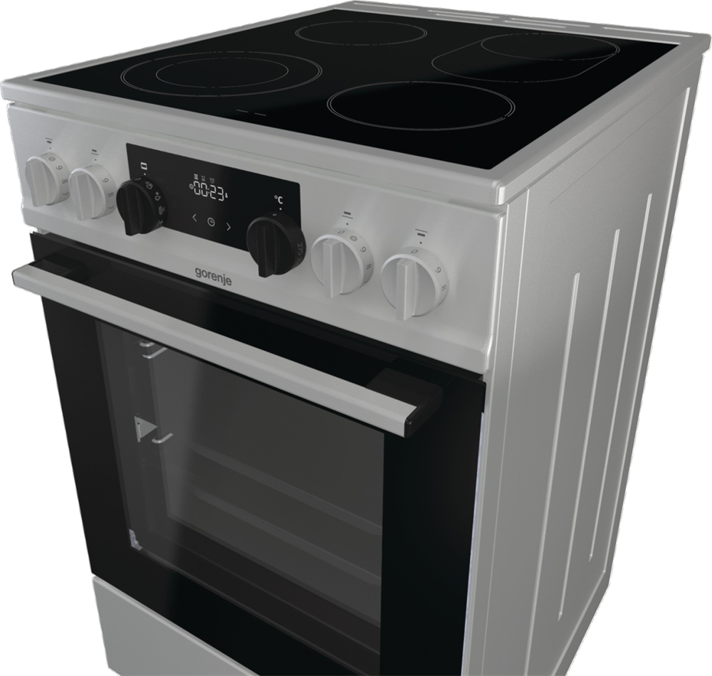 Gorenje ECS5350XA fehér, szabadonálló, kerámialapos, elektromos, főzőzóna: 4, sütő:70L, grill, tűzhely