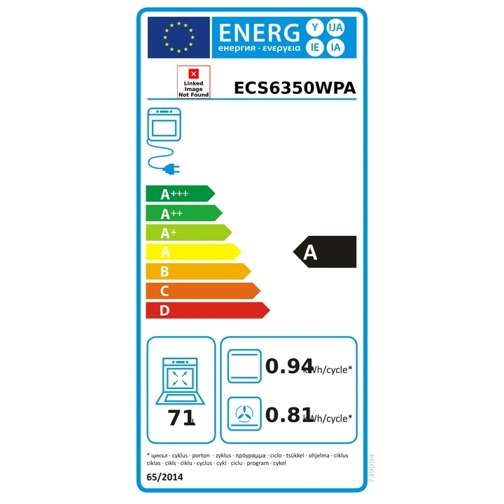 Gorenje ECS6350WPA fehér, szabadonálló, kerámialapos, elektromos, főzőzóna: 4, sütő:70L, grill, tűzhely