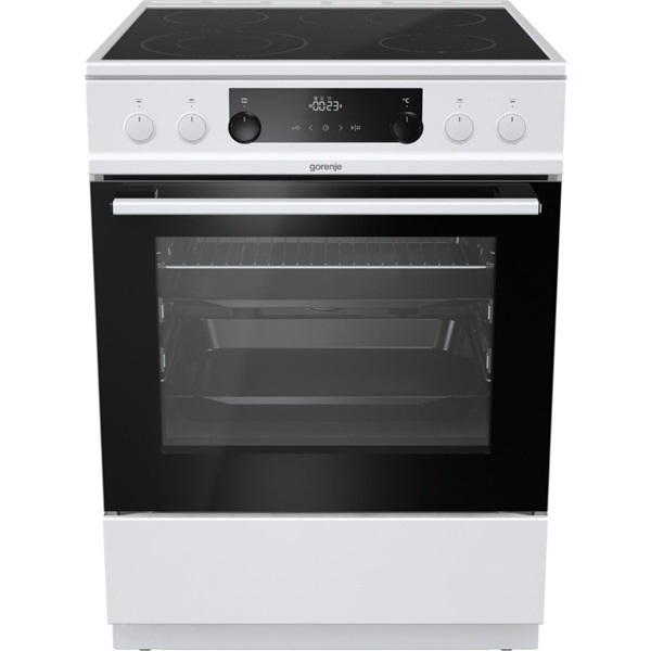 Gorenje ECS6350WPA fehér, szabadonálló, kerámialapos, elektromos, főzőzóna: 4, sütő:70L, grill, tűzhely