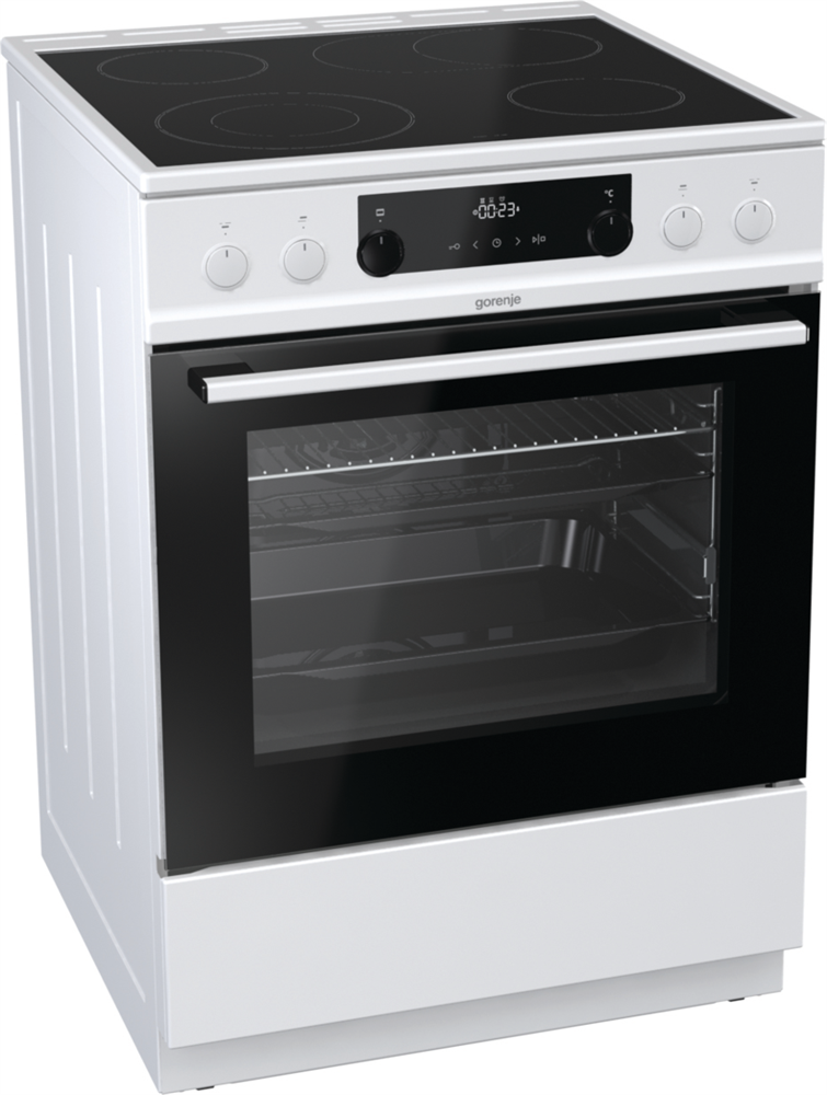 Gorenje ECS6350WPA fehér, szabadonálló, kerámialapos, elektromos, főzőzóna: 4, sütő:70L, grill, tűzhely