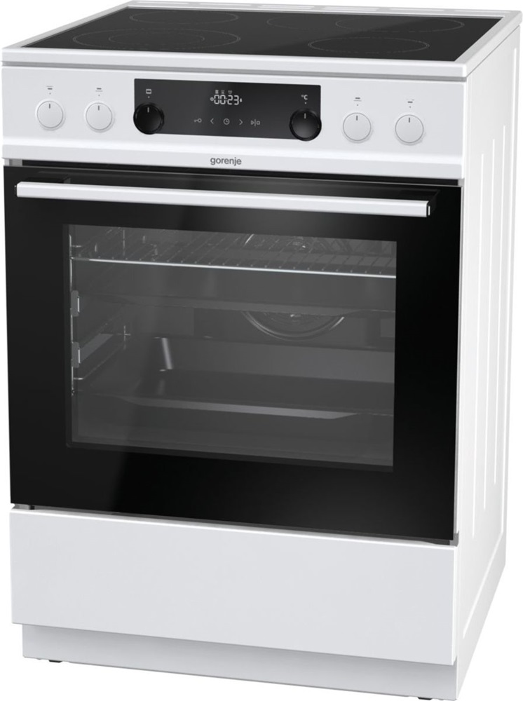 Gorenje ECS6350WPA fehér, szabadonálló, kerámialapos, elektromos, főzőzóna: 4, sütő:70L, grill, tűzhely