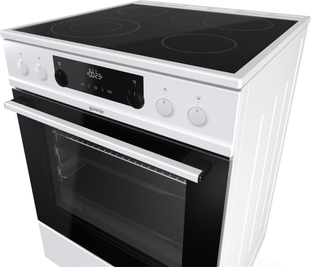 Gorenje ECS6350WPA fehér, szabadonálló, kerámialapos, elektromos, főzőzóna: 4, sütő:70L, grill, tűzhely