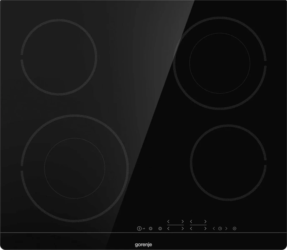 Gorenje ECT604FM fekete, beépíthető, kerámia, 4 főzőzóna, főzőlap