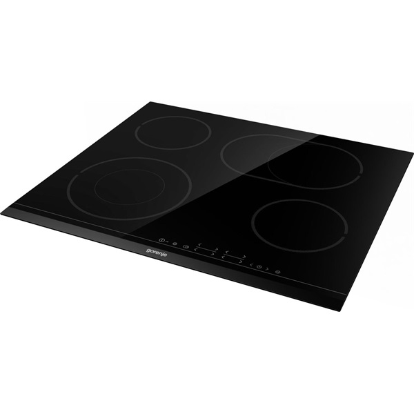 Gorenje ECT643BCSC fekete, beépíthető, elektromos üvegkerámia, főzőzóna: 4, beépíthető méret: 56cm, főzőlap (Újszerű)