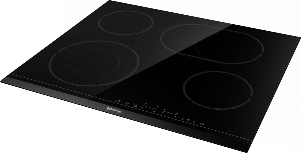 Gorenje ECT643BCSC fekete, beépíthető, elektromos üvegkerámia, főzőzóna: 4, beépíthető méret: 56cm, főzőlap (Újszerű)