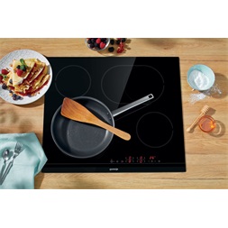 Gorenje ECT643BCSC fekete, beépíthető, elektromos üvegkerámia, főzőzóna: 4, beépíthető méret: 56cm, főzőlap (Újszerű)