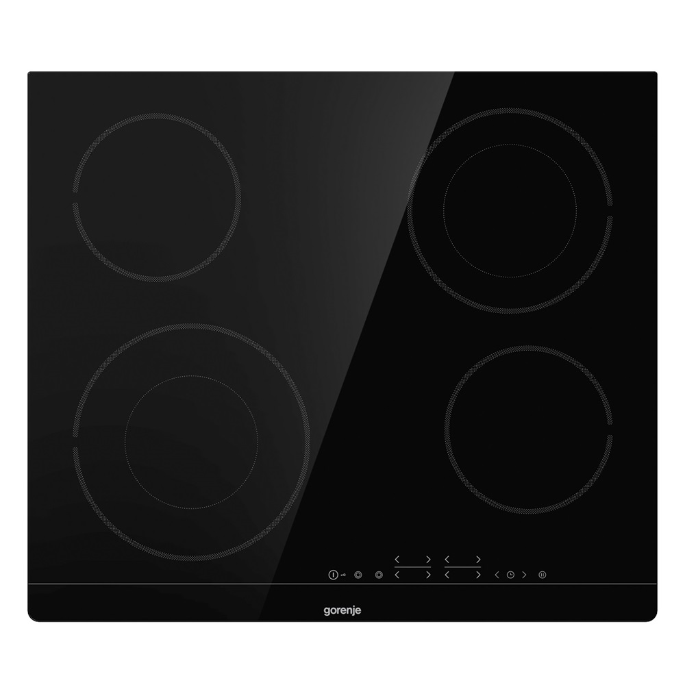 Gorenje ECT644BSC fekete, beépíthető, elektromos üvegkerámia, főzőzóna: 4, beépíthető méret: 56cm, főzőlap