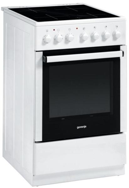 Gorenje EC 5341 WG fehér, szabadonálló, kerámialapos, elektromos, főzőzóna: 4, sütő:70L, grill, tűzhely